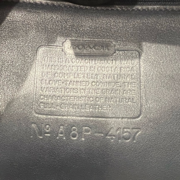 Vintage COACH 1996  Leather Waverly SoHo Buckle Shoulder Bag Deep Navy - Picture 6 of 6